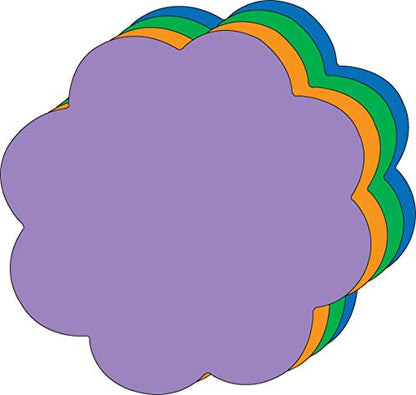 SHAPES ETC. 8" x 10" Flower Creative Cut-Outs, Multicolor, 15-Count