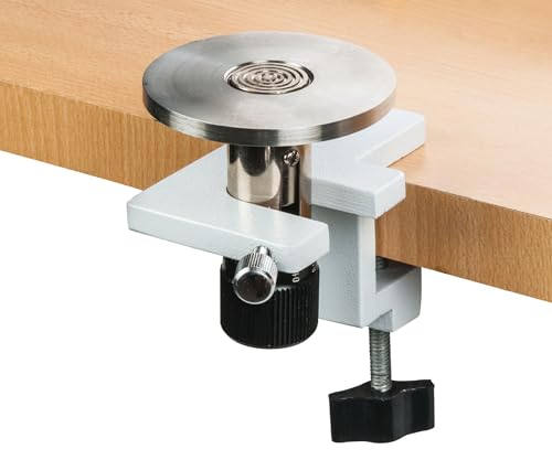 EISCO Hand & Table Microtome, 10 Microns per Click - for Section Cutting - Includes Wooden Storage Case & Cutting Razor