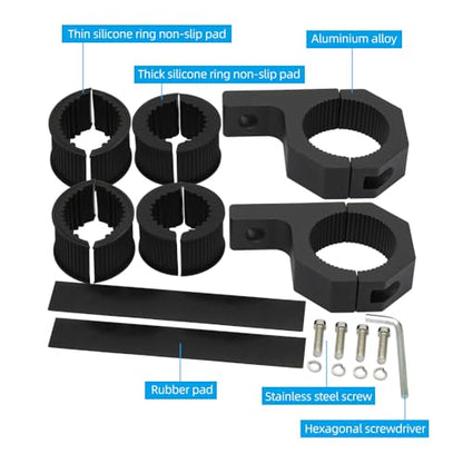 Aluminum Mounting Bracket Kit Tube Clamp 2Pcs 1.37" 1.5" 2" Bullbar Roof Rack Roll Cage Horizontal Bar Clamp Mounting Kit fit for Trucks Car ATV Motorcycle Truck - size: Standard 2Pcs