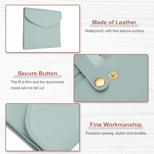 PATIKIL 2Pcs Planner Cover, Leather Notebook Cover for Business Cards Documents Notebook with Pen Holder Phone Pocket Card Slot Secure Button, Blue - color: Blue