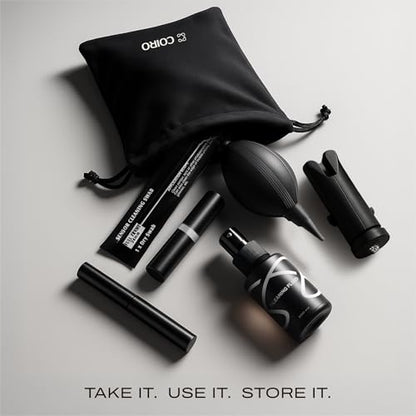 C Coiro Camera Lens Cleaning Kit for DSLR and Sensitive Electronics, 9-in-1 Lens Cleaner Spray, Camera Pen, Blower, Wipes, Sensor Cleaner, Photographer Gifts & Accessories - size: 9 IN 1