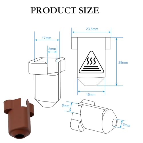 3D Printer Heat Block Silicone Sock 8 Pieces for Creality K1, K1 Max, K1C,Ender 3 V3 SE/KE/Plus Hotend, Heater Block Silicone Cover High Temperature Resistant up to 300°C - size: Creality K1C/K1/K1 Max