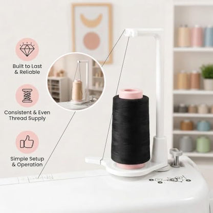Large Capacity Thread Holder for Sewing Machine with Anti Tangle Guide Universal Spool Stand 3D Printed Bracket Tool for Sewing Enthusiasts