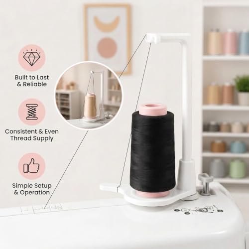 Large Capacity Thread Holder for Sewing Machine with Anti Tangle Guide Universal Spool Stand 3D Printed Bracket Tool for Sewing Enthusiasts