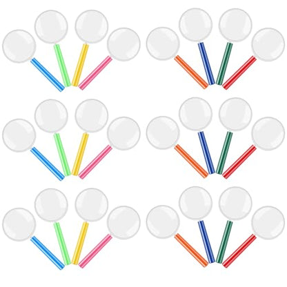 Elcoho 24 Pack Colorful Magnifying Glasses with 8 Colors Plastic 3X Magnifying Glasses Party Favors Gifts for Young People Reading