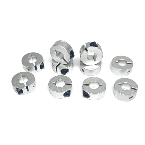 Shaft Collar Open Aluminum Alloy Lock Axle Collar Clamp Set Screw for 8mm Linear Rod Shaft Guide,10PCS - style: Open(8*20*8mm)