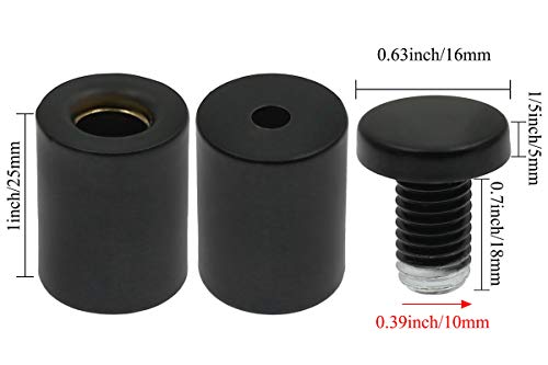 Luomorgo Stainless Steel Standoff Screws, 3/4" x 1.18", Black, 12 Pcs - color: Black, 12 Pcs, size: 3/4" x 1.18" / 19mm x 30mm