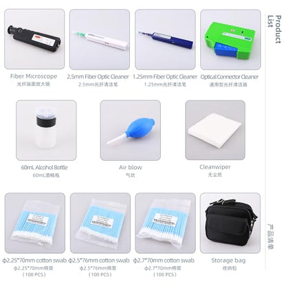 Fiber Optic Microscope dust-Free Paper 1.25MM/2.5MM Cleaning Pens Fiber Optic Cleaning Box for SC/LC/FC/ST Connections Fiber Optic Cleaning Kit - size: 1PCS, style: Cleaning kit No.5