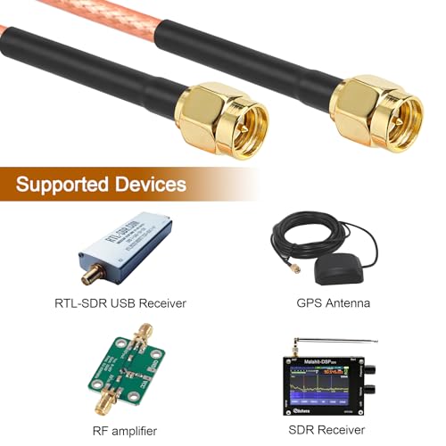 MOOKEERF SMA Male to SMA Male Cable - 35FT RG316 SMA Extension Cable 50 ohm for Router, Test Equipment, Signal Enhancer, Wireless Adapter,WiFi Antenna Applications - size: 35FT