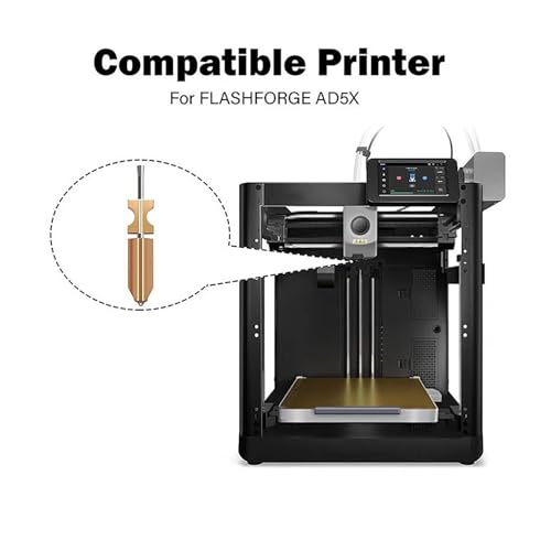 3D Printer Hotend for Flashforge Adventurer 5M/5M Pro, 0.4/0.6 mm Nozzle Assembly Replacement, Integrated Heater & Thermistor Kit, Compatible with Flashforge AD5M Series - size: Quick-Swap Nozzle for AD5X(0.4mm)