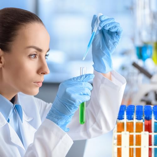 Threehoney 120 Pcs Plastic Test Tubes with Rack Set,Blue - color: Blue