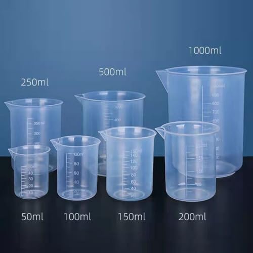 Graduated Cylinder Reusable Lightweight Measuring Cup for Kitchen Laboratory Test Plastic Portable Stackable(150ml)