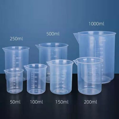 Graduated Cylinder Reusable Lightweight Measuring Cup for Kitchen Laboratory Test Plastic Portable Stackable(150ml)