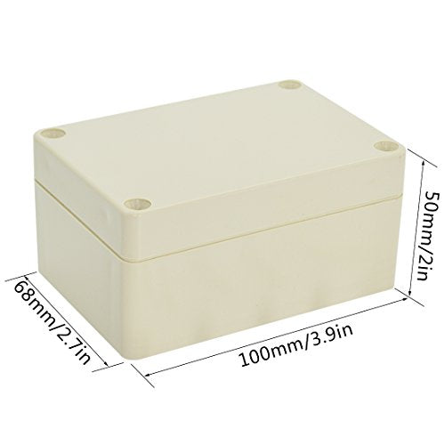 LeMotech Waterproof Dustproof IP65 ABS Plastic Junction Box Universal Electric Project Enclosure Pale Gray 3.9 x 2.7 x 2 inch (100 x 68 x 50 mm) - size: 3.9"x2.7"x2"