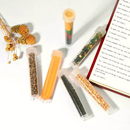 50PCS 10ml Plastic Small Vials with Screw Caps Sample Tubes Cryotubes,PP Material, Free from DNase, RNase, Human DNA - style: 10ml 50pcs