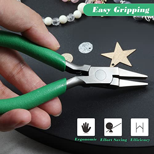 SPEEDWOX 5-Inch Flat Nose Pliers for Jewelry Making Smooth Jaw Mini Duck Bill Plier for Wire Wrapping Bending or Straightening Sheet Metal Bending Jewelry Making Tools Open and close Jump Rings - style: Duckbill Pliers