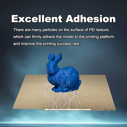 Upgraded 0.77mm Thicker 257x257mm PEI Printing Bed with QR Code for Bambu Lab X1/P1P/P1S/P2S/X1C/A1, Dual-Textured Flexible Heated Magnetic Spring Steel Build Plate for 3D Printer - size: 257x257mm
