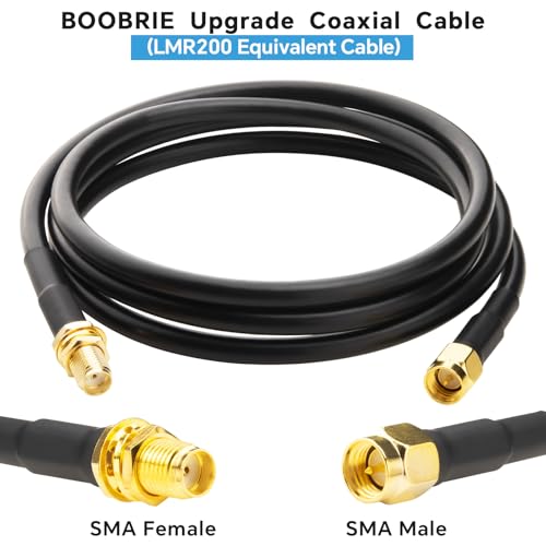 SMA Upgraded Antenna Cable LMR200 Equivalent SMA Male to SMA Female Coaxial Cable 3.3ft Extension Jumper Cable Low Loss for WiFi Antenna/Router/GPS/Radio Communications - size: 3.28ft