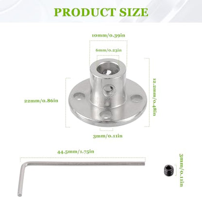 6mm Rigid Flange Coupling Connector, Rigid Guide Model Coupler Accessory, Rigid Shaft Axis Fittings with Electroplated and High Hardness Heat Treated for DIY RC Model Motors(4Pcs) - style: 6mm