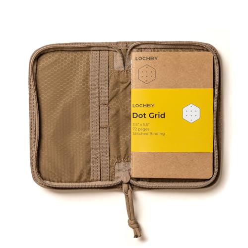 LOCHBY® Pocket Journal | Tomoe River 3.5" x 5.5" Notebook | Waxed Canvas | Ideal for Travelers & Daily Use, Fits Field Notes, Moleskine Cahier - color: Navy V1, size: Pocket-size Zipper