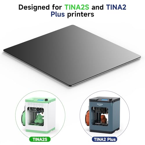 Printer Platform for Tina2S V6/V8/V10/V12 3D Printer, Platform Made of Spring Steel Can Realize The Printing Heating Function to Increase The Model Adhesion and Improve The Success Rate of Printing