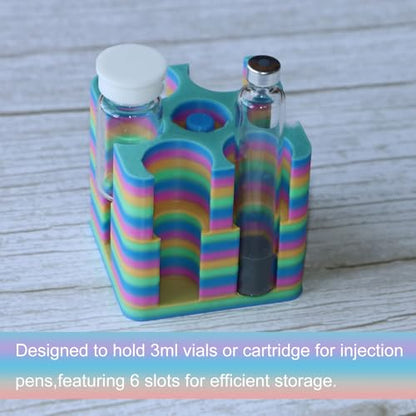 PIAOLGYI Holder for 3ml Vials or Cartridge,3ml Cartridge Holder with Purging Station - color: Colorful