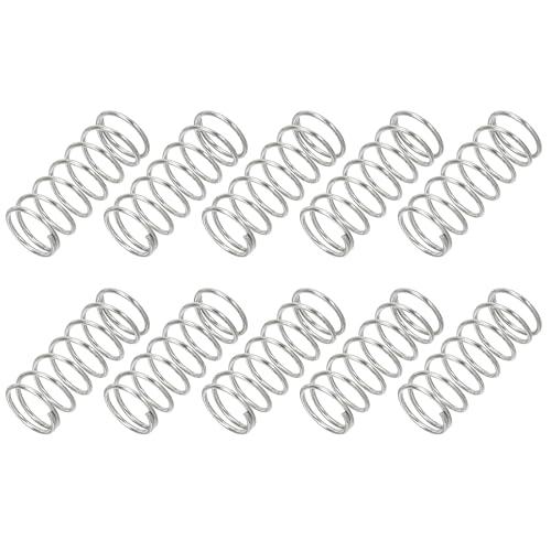 PATIKIL Compression Spring 0.5mm Wire Dia x 6mm OD x 15mm L SUS304 10Pcs - size: 0.5x6x15mm