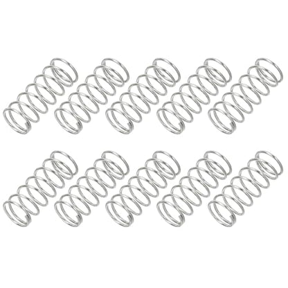 PATIKIL Compression Spring 0.5mm Wire Dia x 6mm OD x 15mm L SUS304 10Pcs - size: 0.5x6x15mm