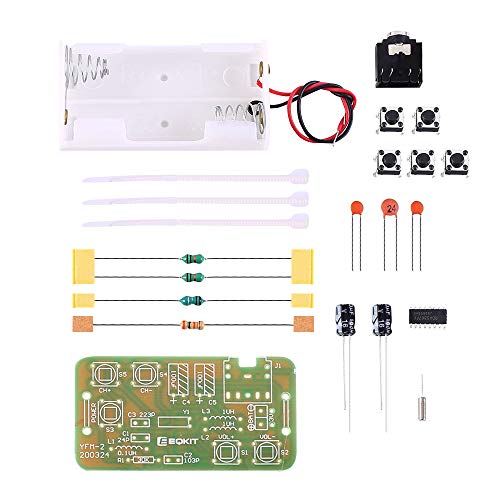 2 PCS DIY Radio Kit, Icstation FM Radio Kit 76MHZ-108MHZ Soldering Project Radio Module DIY Kits Electronic Solder Practice Kit for Back to School STEM Labs Physics Educational 15 Ages+ and Adults
