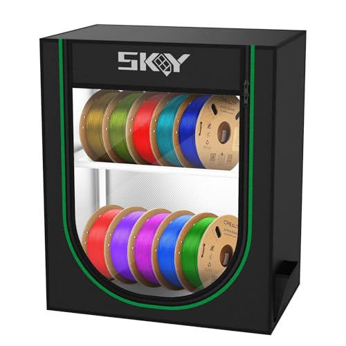 Skouphy 3D Printer Filament Storage Box, 2-Tier Storage Shelves for 3D Printing Business, Studio, Office Workshop -10 Rolls - size: 10 Rolls Storage Box
