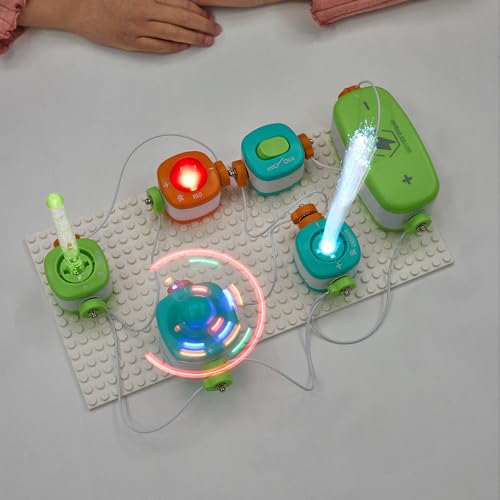 Miniland Set of 32 Electrical Experiments, Kids Games, STEM Game for Learning About Electricity in a Fun and Safe Way, Boys and Girls Ages 6 and Up, Building Toys | Circuit Genius - style: Circuit Genious
