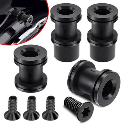 Benlari 4 Point Docking Hardware Kits Quick Release Sissy Bar Luggage Rack Motorcycle Fit For Harley Touring Street Glide Electra Glide Road Glide Road King 2009-2024 Black - color: Black