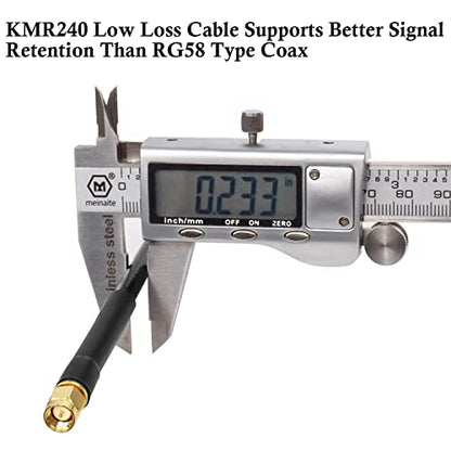 XRDS-RF SMA Cable 8FT, Extension Cable With Male to Female Connector 50 Ohm KMR240 Low Loss Coax Coaxial Cable - size: 8 FT