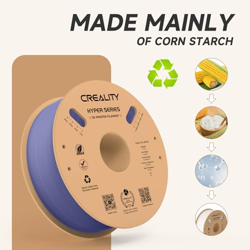 Official Creality Hyper PLA Filament 1.75mm, High Speed PLA 30-600mm/s Rapid 3D Printer Filament, Dimensional Accuracy +/-0.02mm, Fit Most FDM 3D Printers, 1KG(2.2lbs) Spool Very Peri - color: Very Peri
