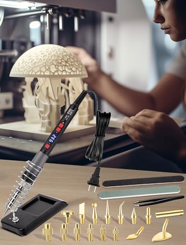 SARDVISA 22-in-1 3D Printer Smoothing Tool Kit with Soldering Tips, 80W