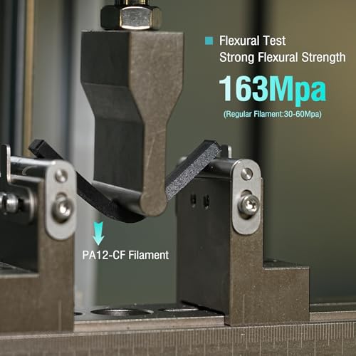 SUNLU PA12-CF 20% Carbon Fiber Nylon 1.75mm 3D Printing Filament, Black 1KG - color: 1kg Pa12-cf20 Black (Hex Code: #000000 ), size: Nylon