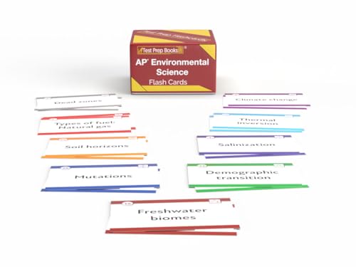 AP Environmental Science Study Cards 2026-2027: AP Environmental Science Prep and Practice Test Questions [Full Color Cards]
