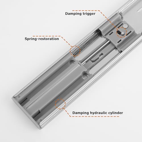 LONTAN 6 Pairs 16 Inch Soft Close Drawer Slides Heavy Duty 100lb Capacity - size: 16 Inch