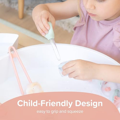 6 x Natrual Pipettes for Children | Sensory Play Droppers for Kids - color: Natural