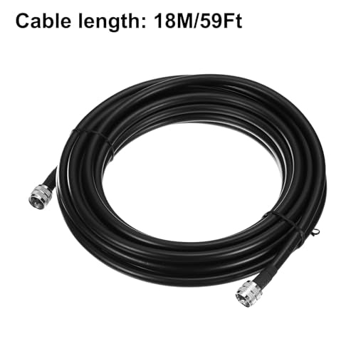 uxcell UHF Male PL-259 to UHF Male PL-259 Low Loss RG213 Coax Jumper Cable 18M/59Ft - size: 59 Feet