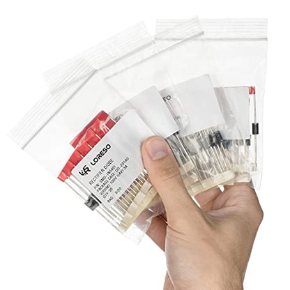 Diode Assortment Kit Box, Pack of 600pcs 20 Models - 1N4001 1N4002 1N4004 1N4007 1N5399 RL207 1N5400 1N5401 1N5404 1N5408 FR107 FR207 HER107 UF4007 1N5817 1N5819 SR5150 1N4148 DB3 1N5349B 30pcs Each - style: Diodes