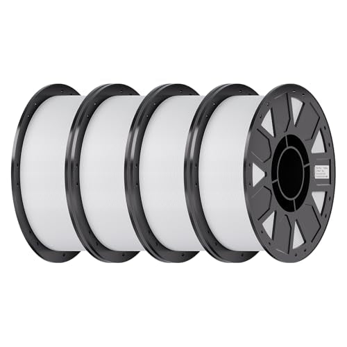 Creality PETG Filament 1.75mm 4KG, White*4, Total 4-Pack - color: White*4, size: 4kg