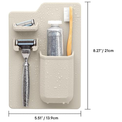 TOOLETRIES The Harvey Toothbrush & Razor Holder - Sand - color: Sand