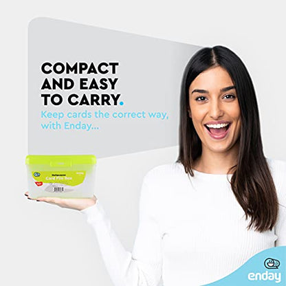 Enday Index Card Box Green 3x5 Index Card Holder, Index Card Organizer, Flash Card Holder, Holds 250 Cards. - color: GREEN, size: 1 PACK