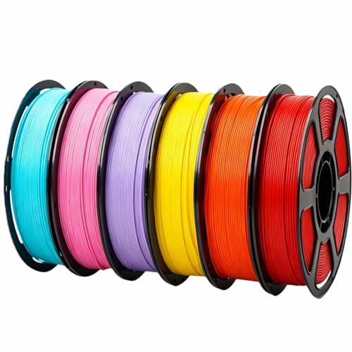 PLA Plus 1.75mm 6KG Bundles PLA Pro 3D Printer Filament - color: Pla-(1kg*6 Plus Red+orange+yellow+purple+rosepink+lakeblue)