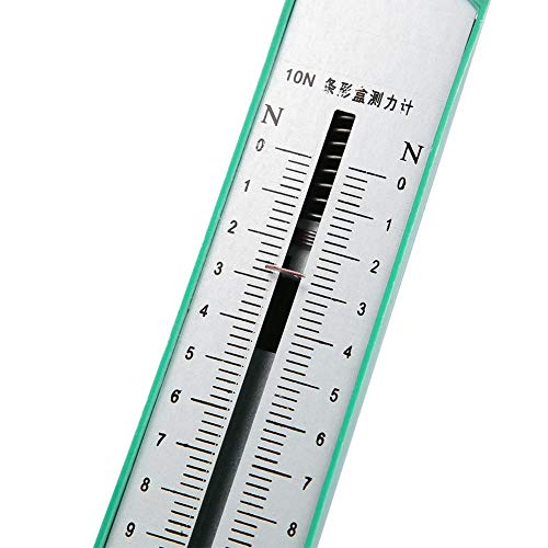 Newton Force Meter Spring Scale - Maximum Capacity 10N, 1 kg, Dual Scale Labeled. Dynamometer Bar Physics Mechanical Experiment Instrument