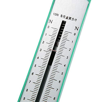 Newton Force Meter Spring Scale - Maximum Capacity 10N, 1 kg, Dual Scale Labeled. Dynamometer Bar Physics Mechanical Experiment Instrument