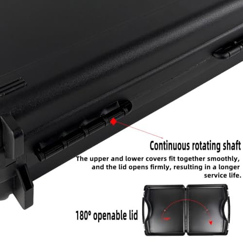 Portable Tool Box, Hard Plastic Tool Case for Tool Storage, Outdoor Storage Box for Electronics Pistols and Other Gear - Outer Size: 7.68” x 6.69” x 1.81” - size: S