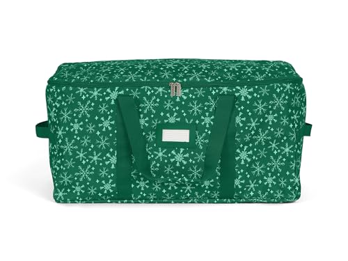 Covermates Treasurekeeper Storage Bag, Green Snowflake - color: Green Snowflake Polyester, size: 25.5W x 13D x 12.5H - Without Wheels