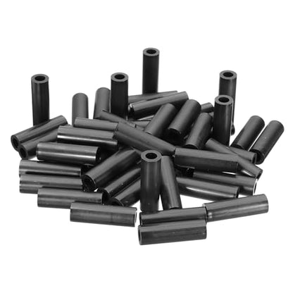 PATIKIL 50Pcs M8 ABS Spacers 5/16" ID x 9/16" OD x 1 3/4" L Plastic Round Spacer Washers Black Standoff Nut Unthreaded for M8 or 5/16 inch Screws Bolts Electrical Outlet - size: 5/16" ID x 9/16" OD x 1 3/4" L